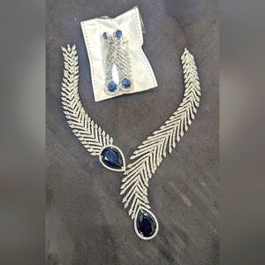 Elegant Diamond Necklace with earrings